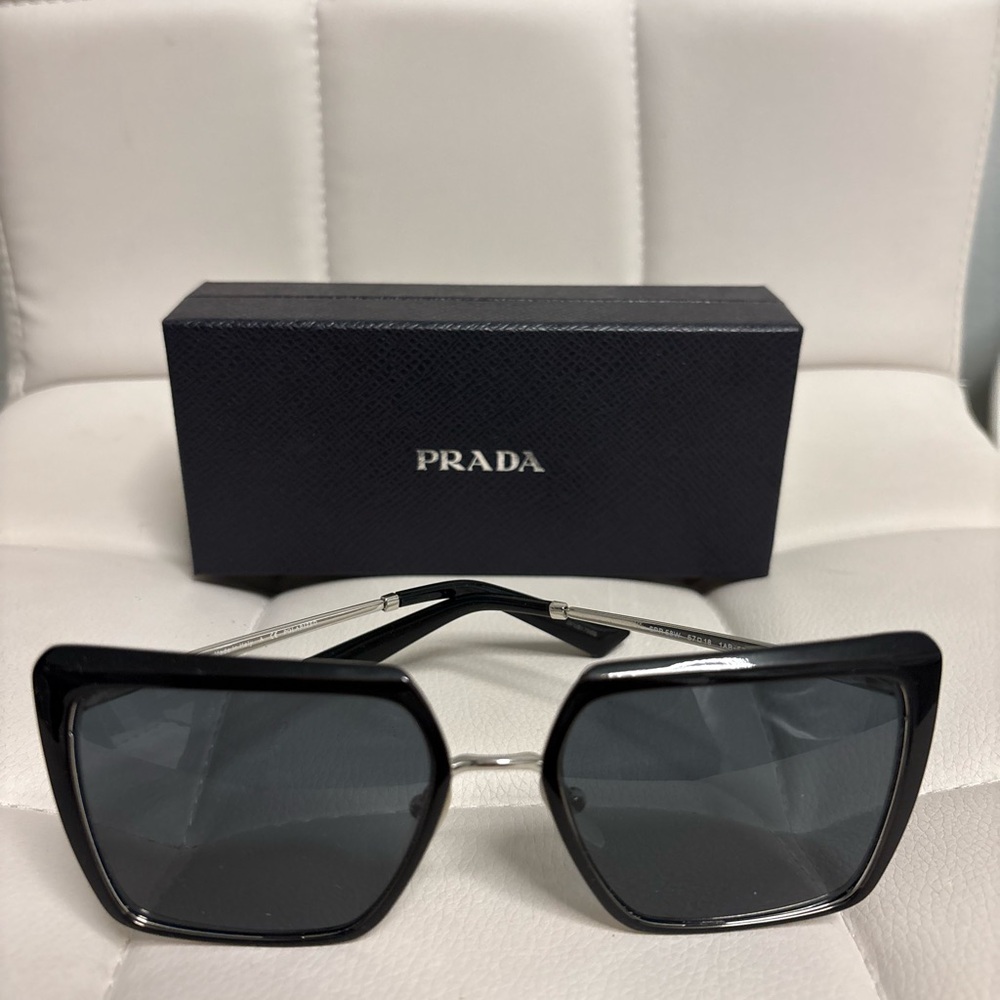 Prada Black Oversized Sunglasses SPR58W